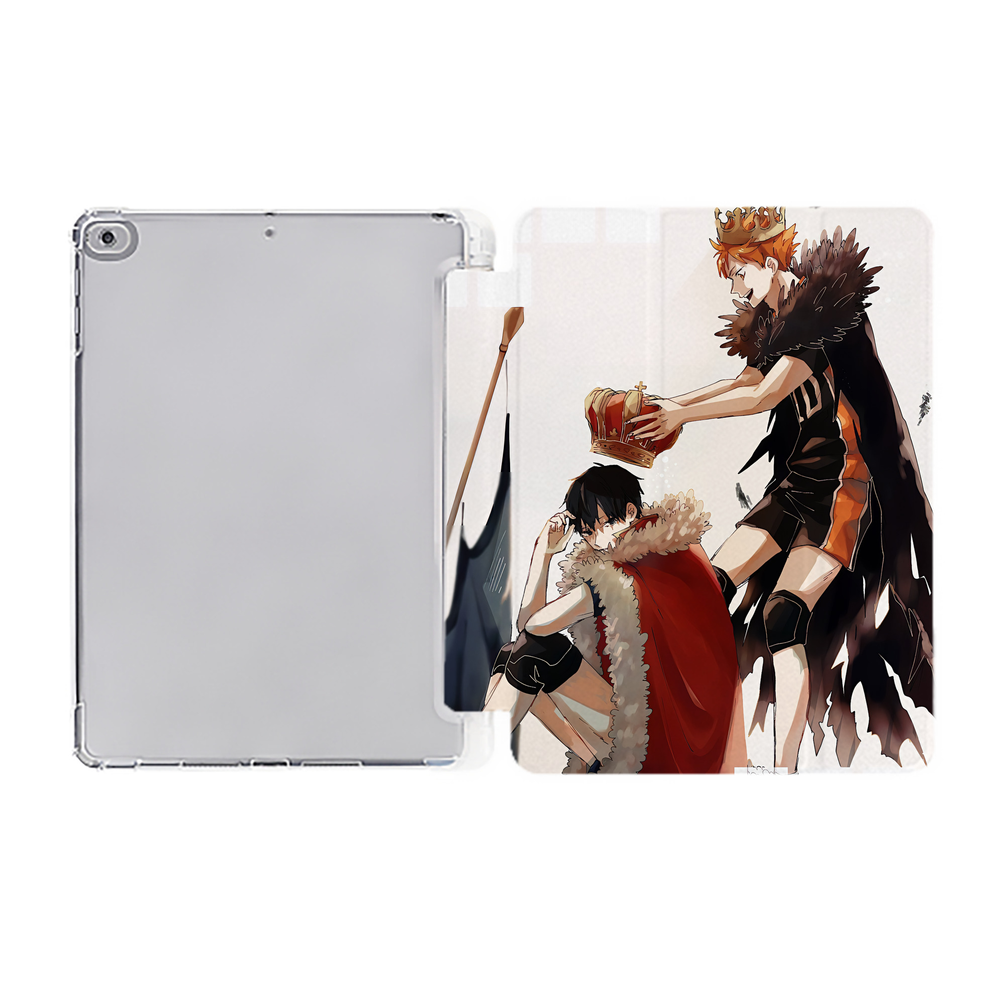 （画像用） ハイキュー!! Haikyu!! IPad ケース ペン収納付き 三つ折りスタンド PUレザー×シリコン 対応機種9.5/10.5/10.9インチ